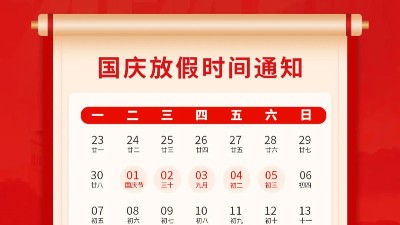 盛世華誕，喜迎國慶，靈科超聲波2024年國慶<i style='color:red'>放假</i>通知